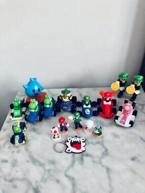 Super Mario Bros. Nintendo Figures & Vehicles Lot of 17 Hot Wheels Cake Toppers